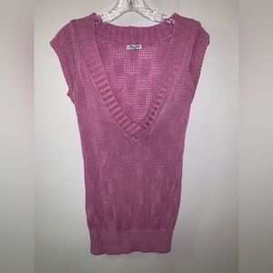003 Pink Purple Sweater Vest